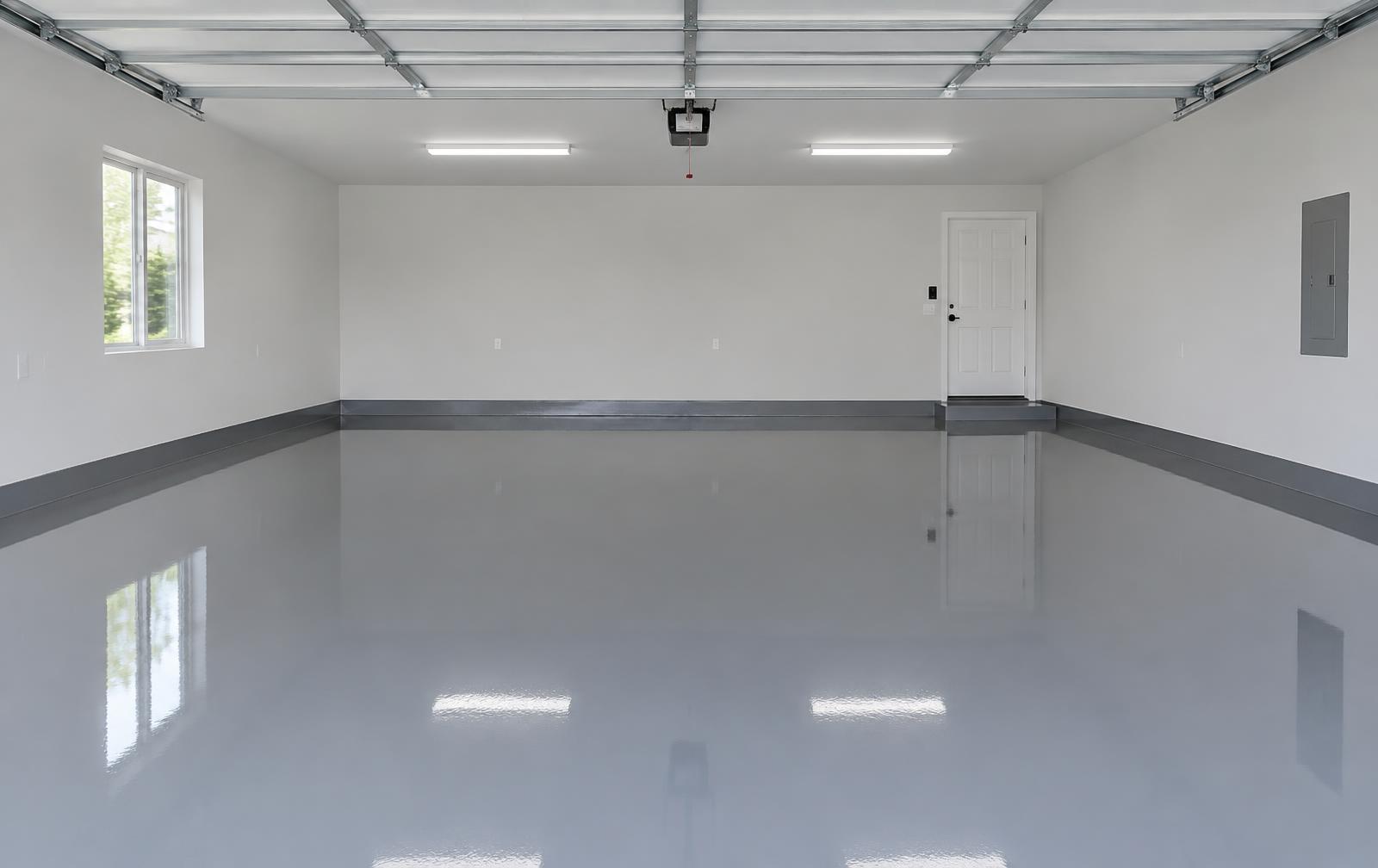 Posle: završen sjajni epoxy pod